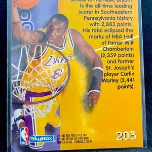 1996 Skybox Premium Rookie Kobe Bryant Lakers #203 (HOF 2020)